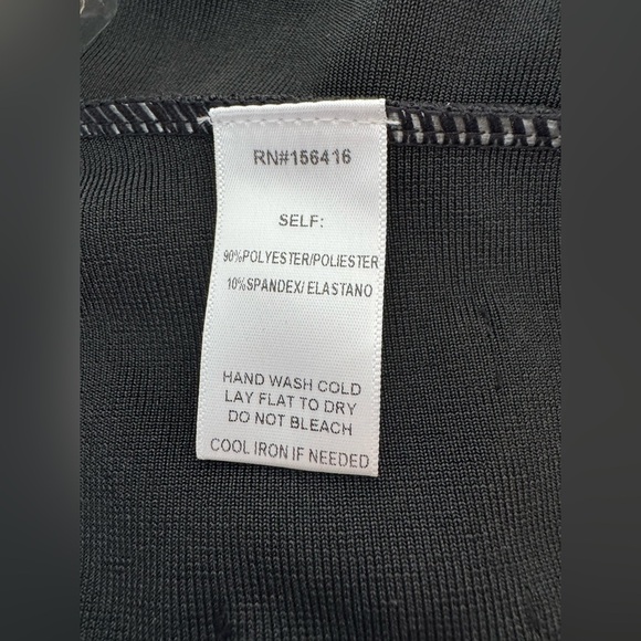 Wow Couture Black Off-Shoulder Belted Long Sleeves Bondage Top Gold Accents - Picture 12 of 13